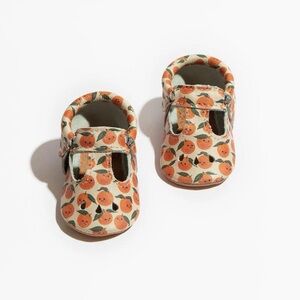 NEW IN BOX Freshly Picked Baby Shoes with Orange Fruit Pattern